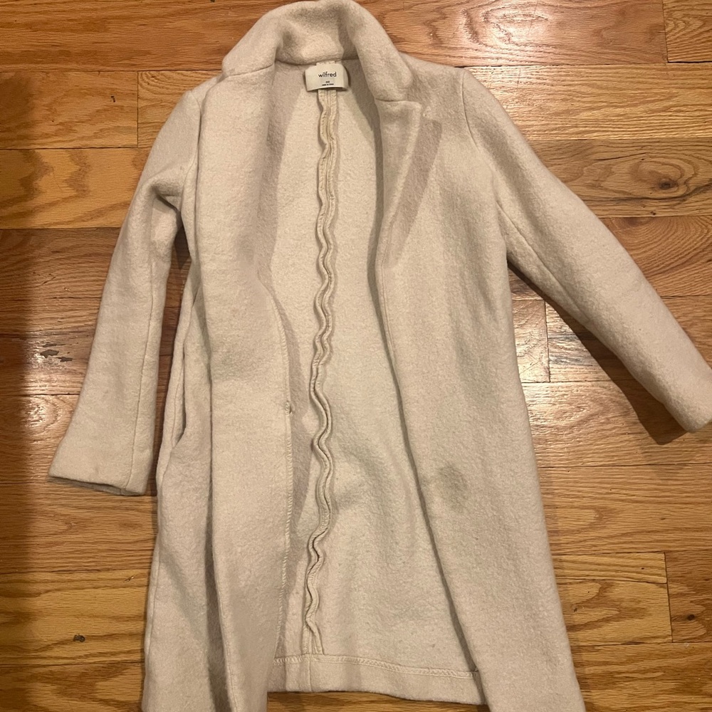 ARITZIA Wilfred Free Beige / Greyish Cream Coat